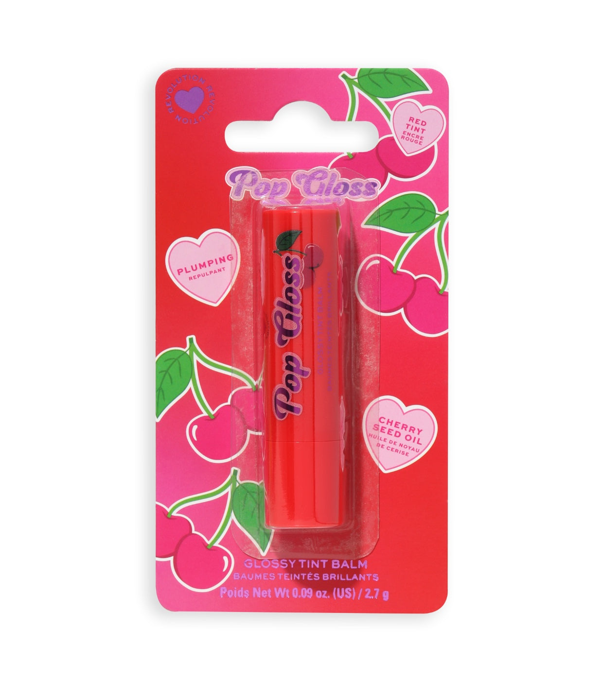 I Heart Revolution - Bálsamo labial Pop Gloss - Cherry Red