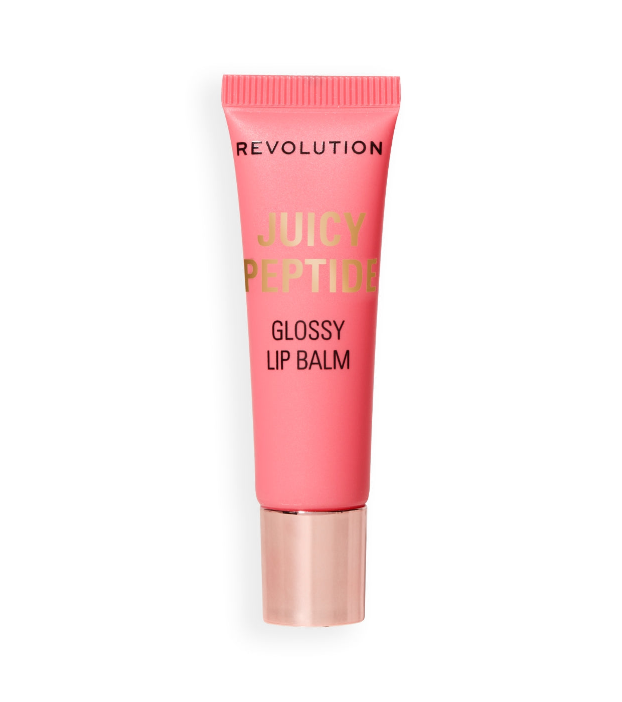 Makeup Revolution - Bálsamo labial con brillo Juicy Peptide - Shimmer Mai Tai Pink