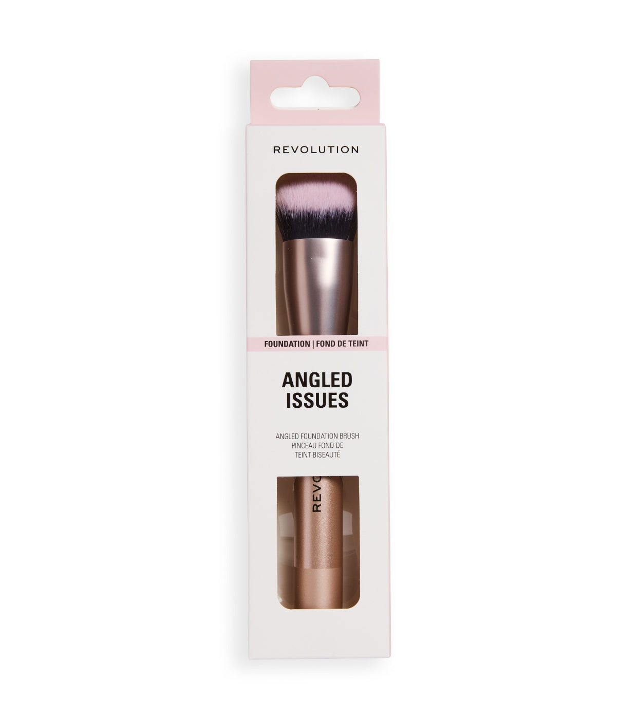 Makeup Revolution - Brocha para base de maquillaje Angled Issues - R8