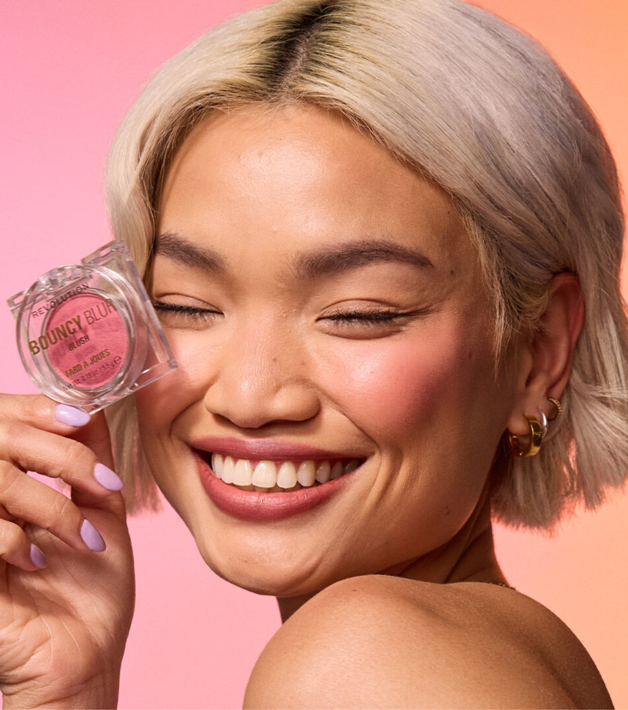 Makeup Revolution - Colorete Cream to Powder Bouncy Blur - Blurry Rose