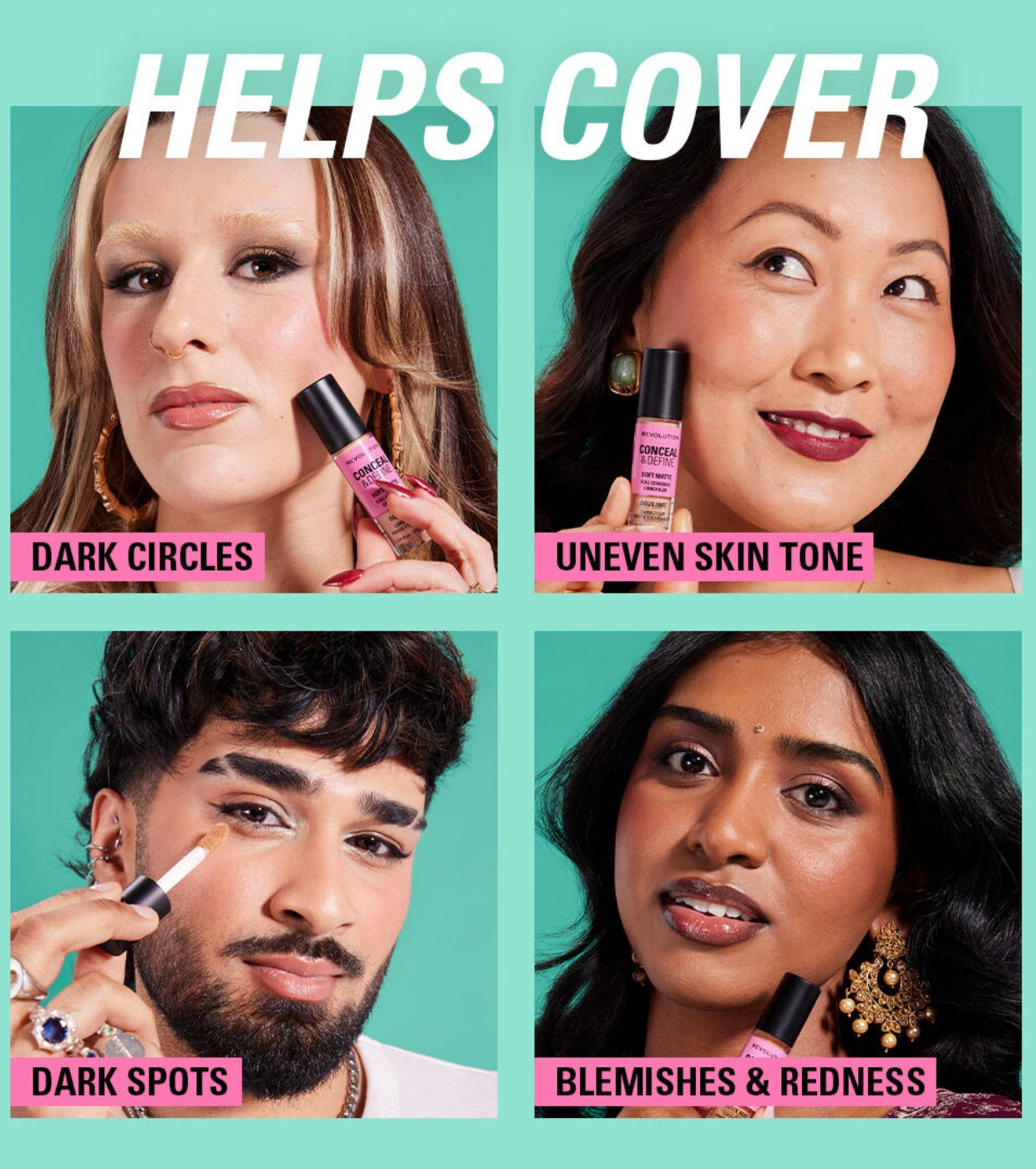 Makeup Revolution - Corrector líquido Conceal & Define Soft Matte - C1N
