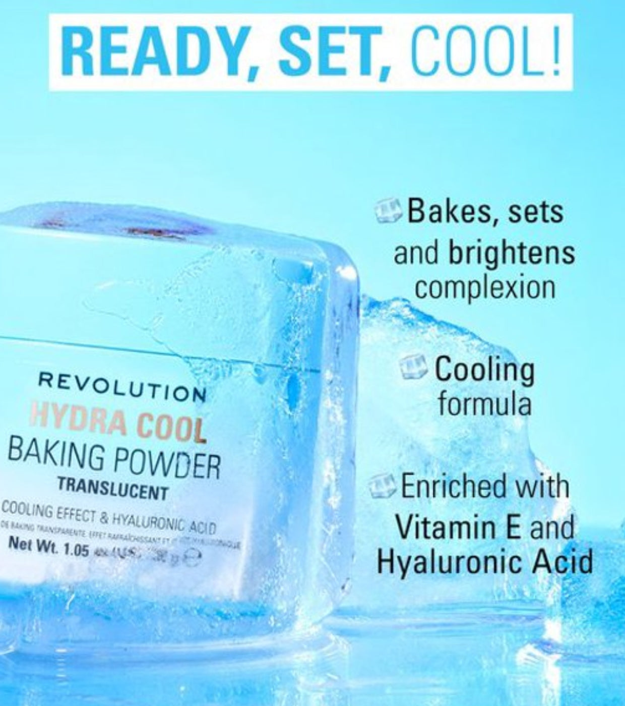 Makeup Revolution - Polvos sueltos para Baking Hydra Cool - Translucent