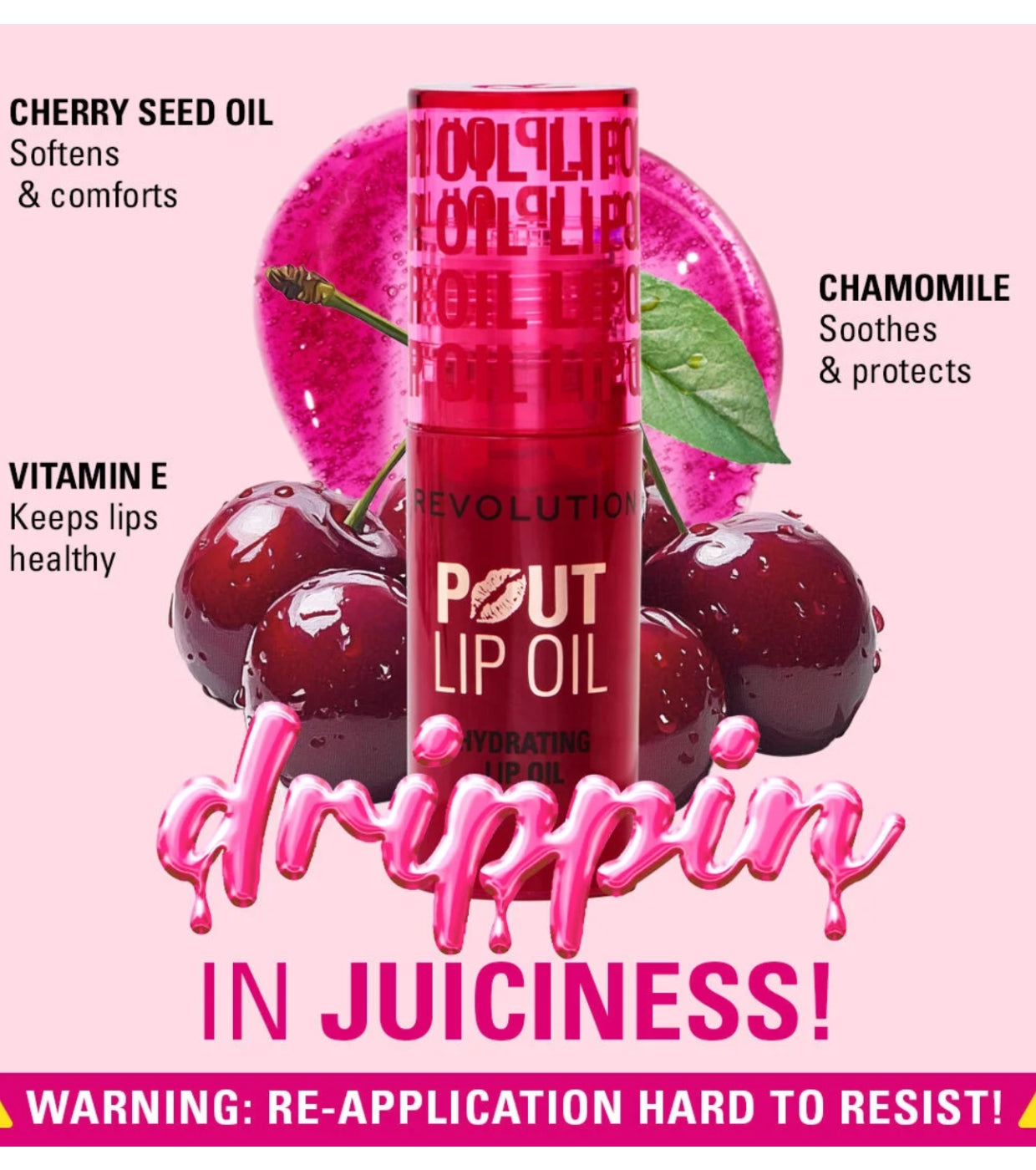 Revolution - Aceite labial Pout Lip - Cherry Red