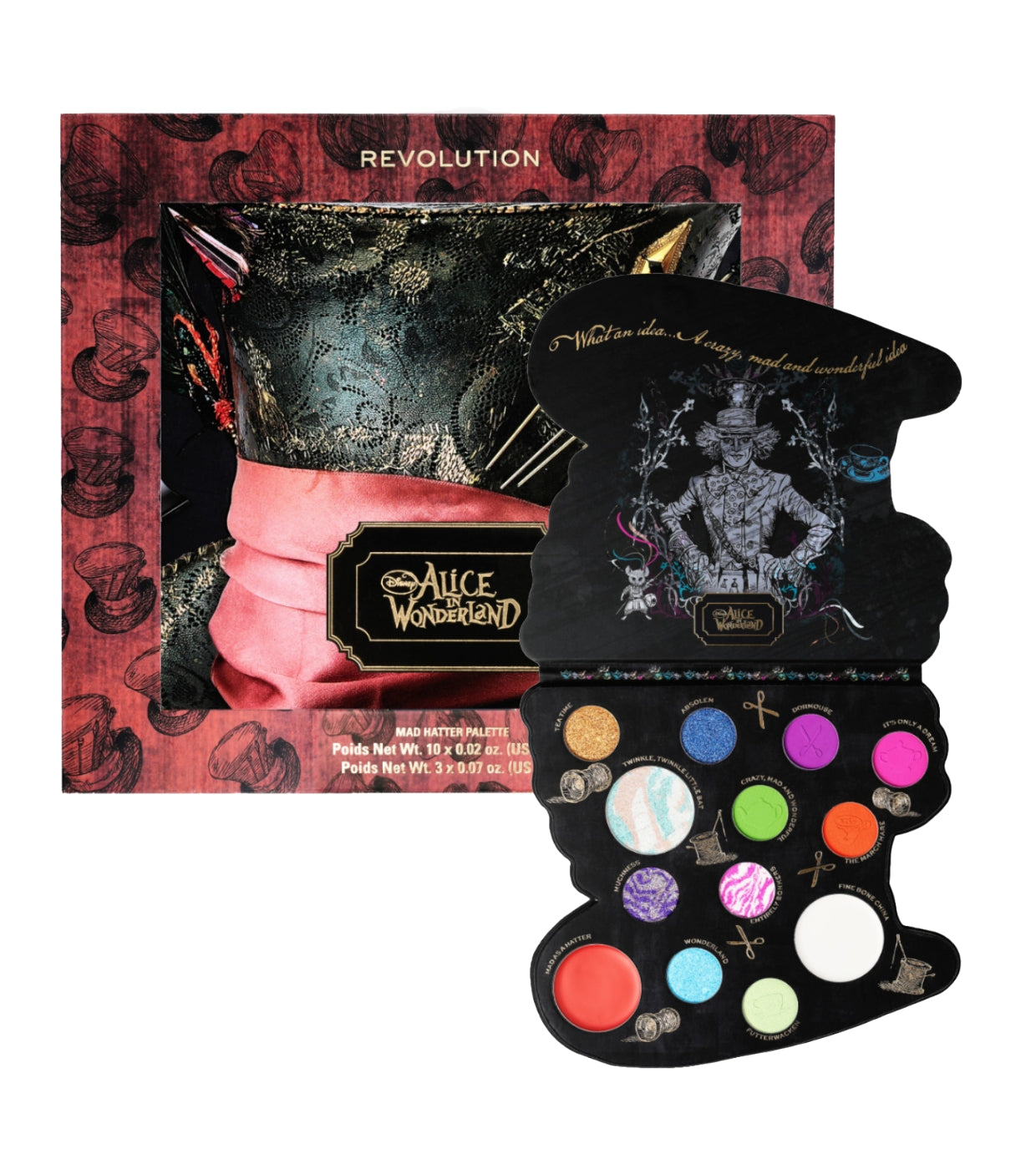 Palette De Fards à Paupières REVOLUTION "Butterfly" Wonderland - 9 Teintes Mattes - Neuf Avec Miroir