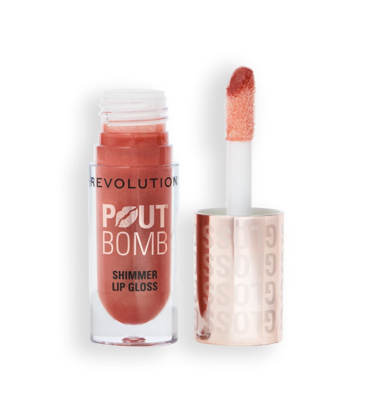 Revolution - Brillo de labios con Shimmer Pout Bomb - Nude Glow