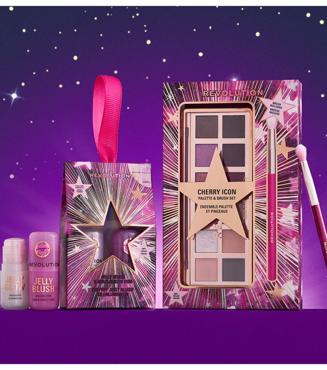 Revolution - Set de regalo con paleta de sombras y pincel Cherry Icon