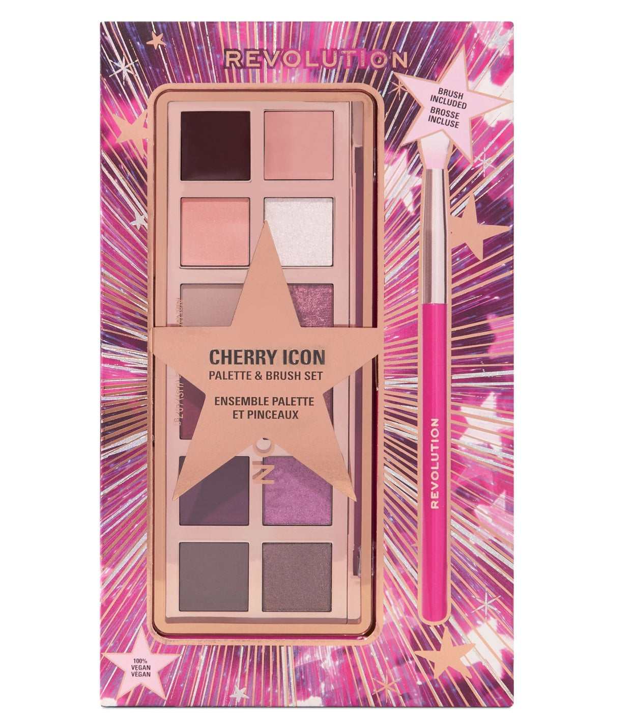 Revolution - Set de regalo con paleta de sombras y pincel Cherry Icon