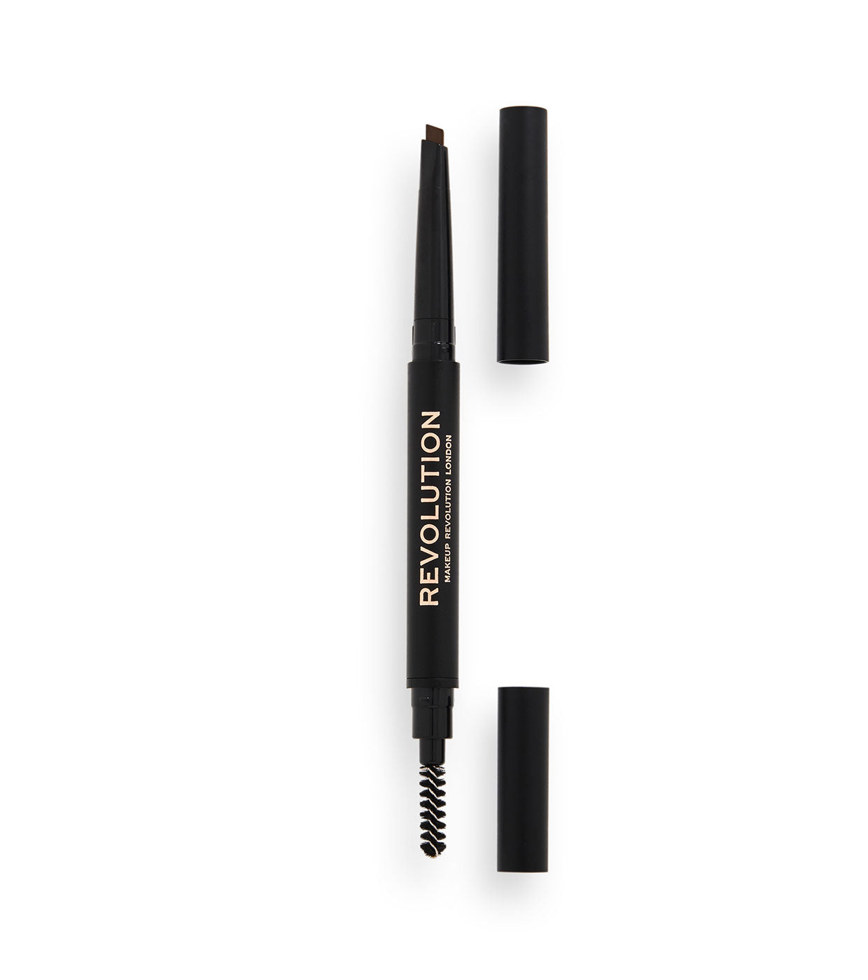 Makeup Revolution - Lápiz para cejas Duo Brow Definer - Medium Brown