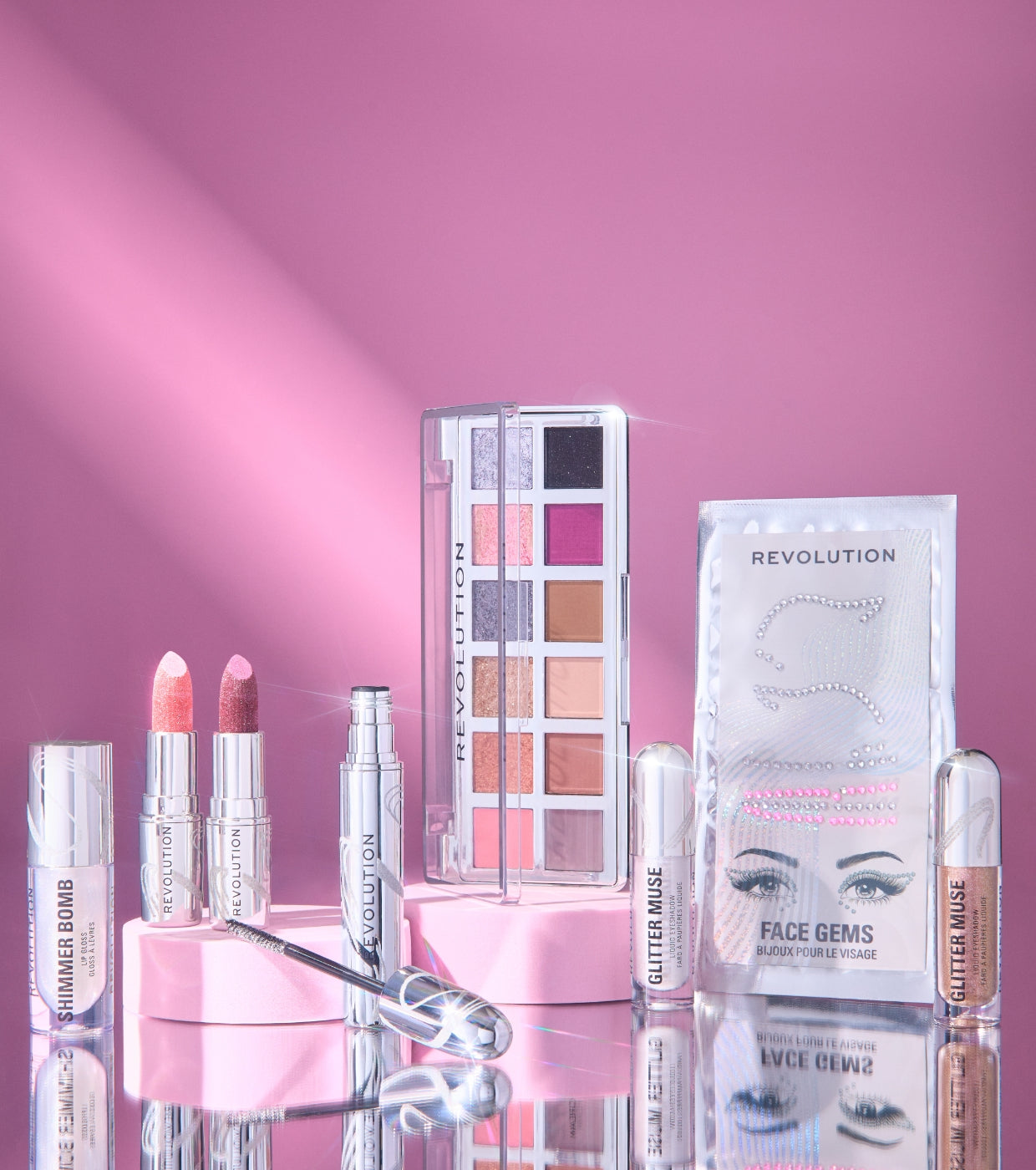 Revolution - *Metallic Muse* - Brillo de labios Shimmer Bomb - Frosted Muse