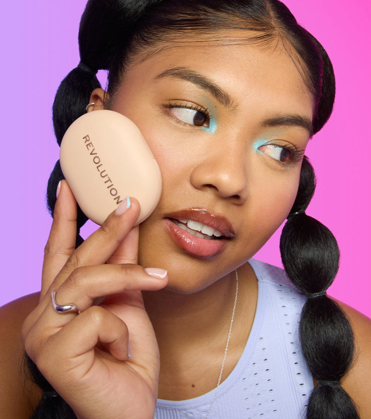 Makeup Revolution - Polvos compactos Agarre adhesivo para el móvil Powder Pops - Peach