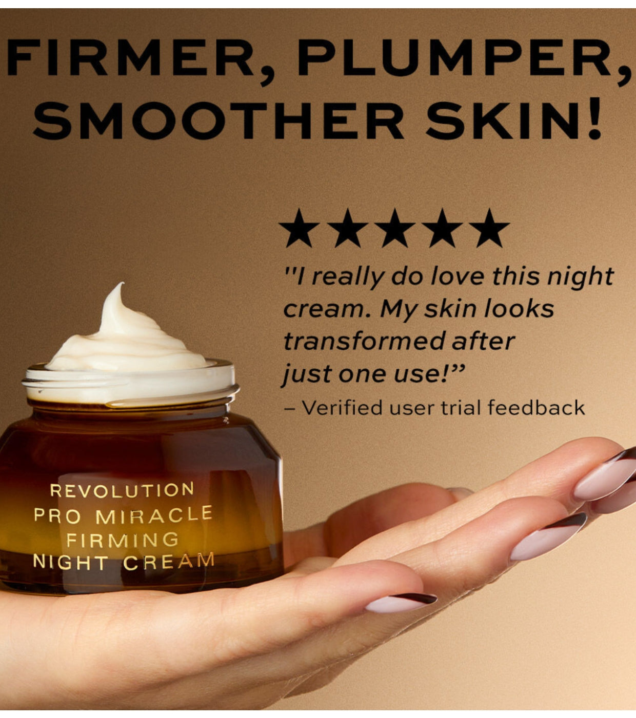 Revolution Pro - Crema de noche con colágeno Miracle Firming