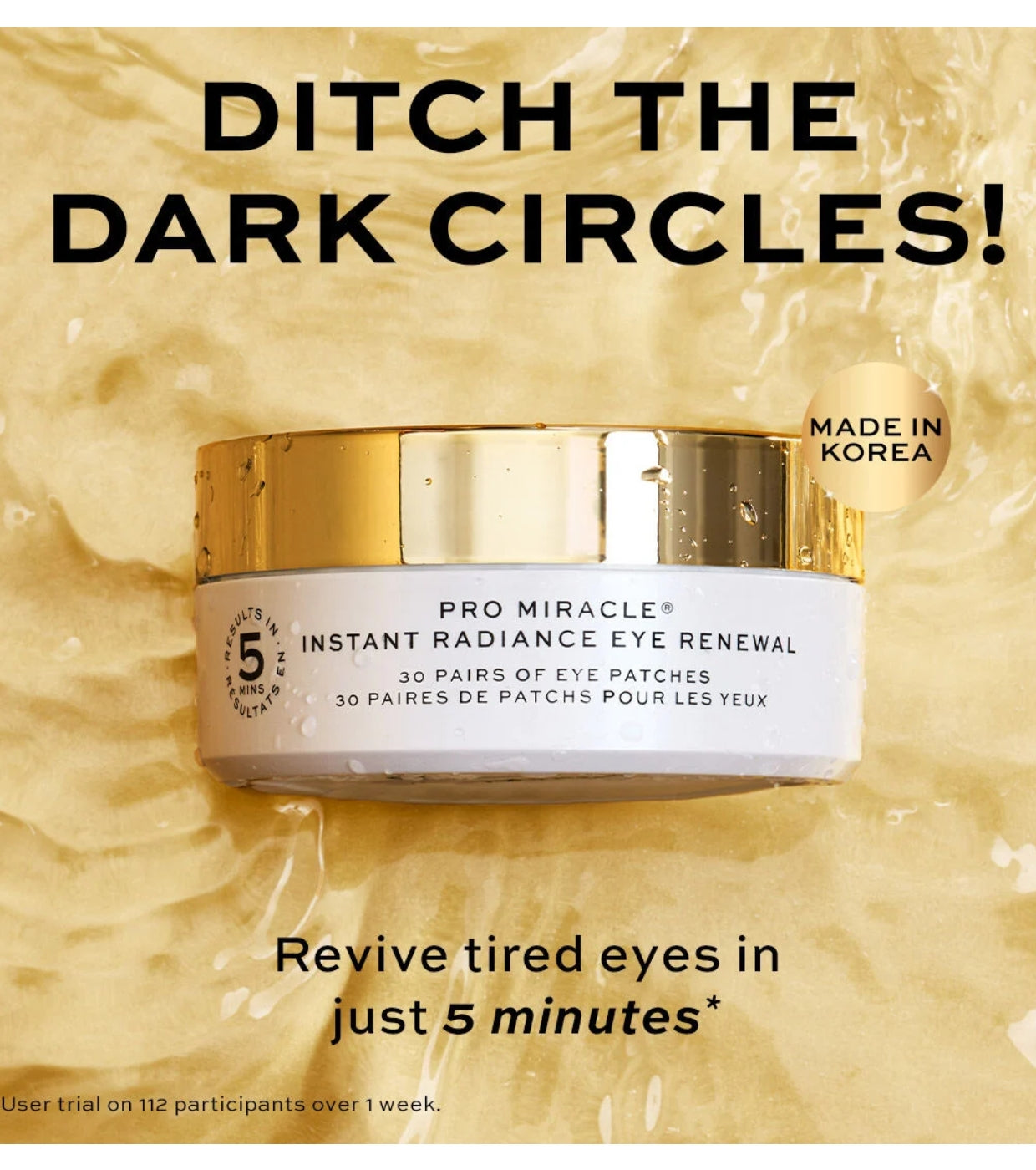 Revolution Pro - Parches de hidrogel para los ojos Pro Miracle