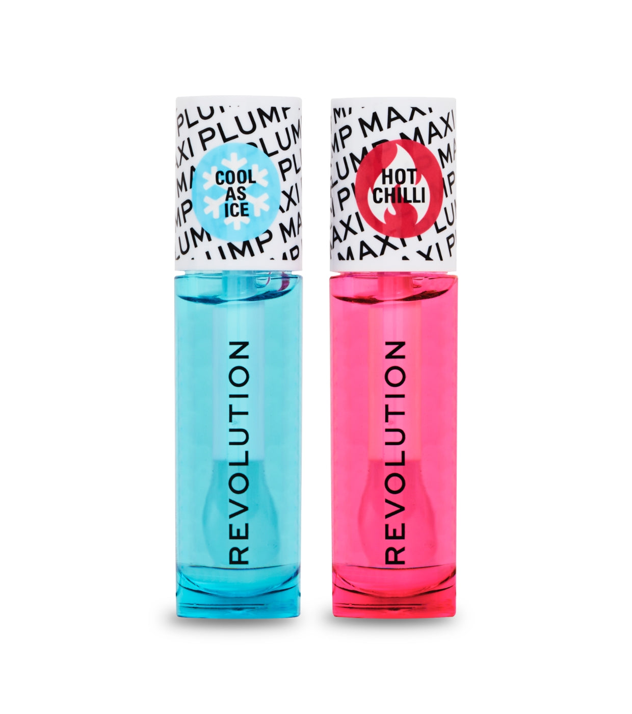 Revolution - Set de brillo de labios Maxi Plump Lip Duo - Maxi Plump Cool As Ice Maxi Plump Hot As Chilli