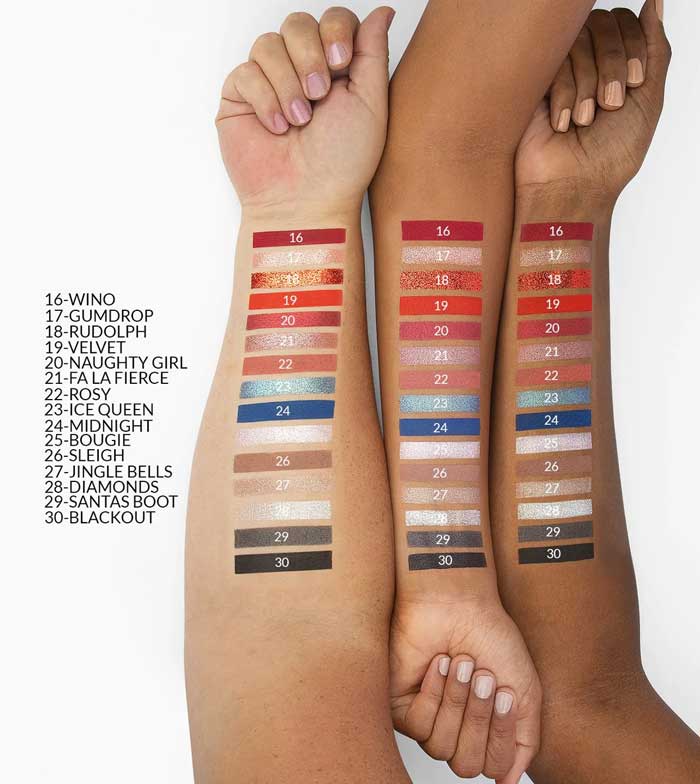 BH Cosmetics - *Miss Claus* - Paleta de sombras The lit list