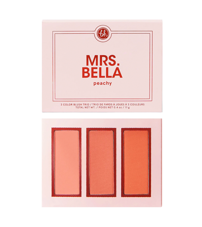 BH Cosmetics - Paleta de coloretes Mrs. Bella - Peachy