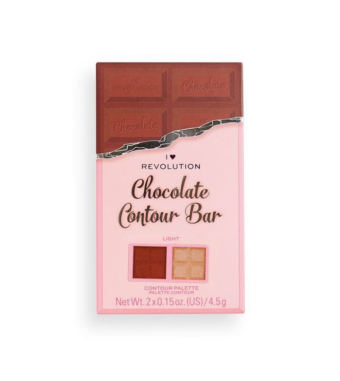 I Heart Revolution - Paleta de iluminador y contorno Chocolate Contour - Light