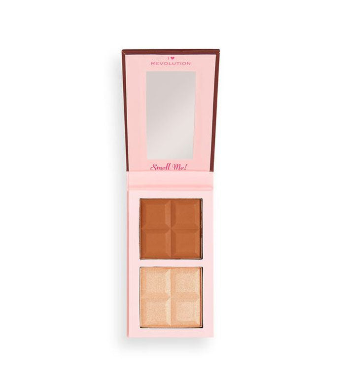 I Heart Revolution - Paleta de iluminador y contorno Chocolate Contour - Medium