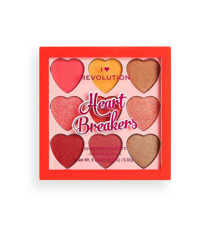 Make-up Revolution Heartbreakers Lidschatten-Palette 'Courage' – 9 Farben Für Mutige Looks