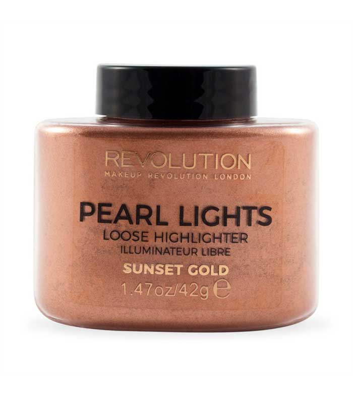 Makeup Revolution - Polvos sueltos iluminadores Pearl Lights - Sunset Gold