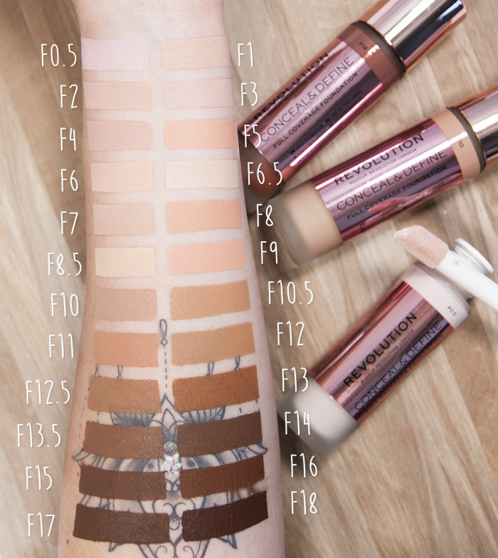 Revolution - Base de maquillaje Conceal & Define - F13