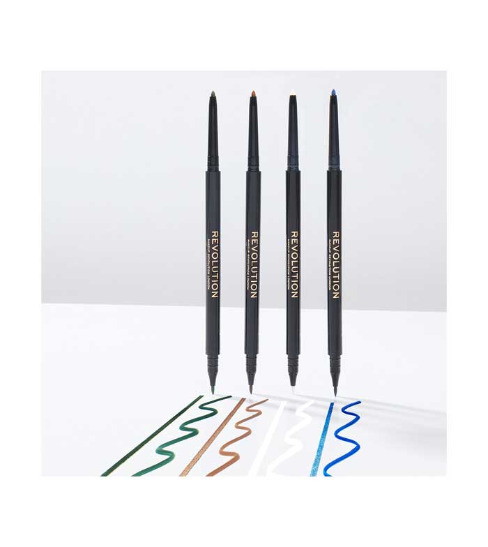 Revolution - Delineador de ojos Felt & Kohl Precision Dual Liner - White