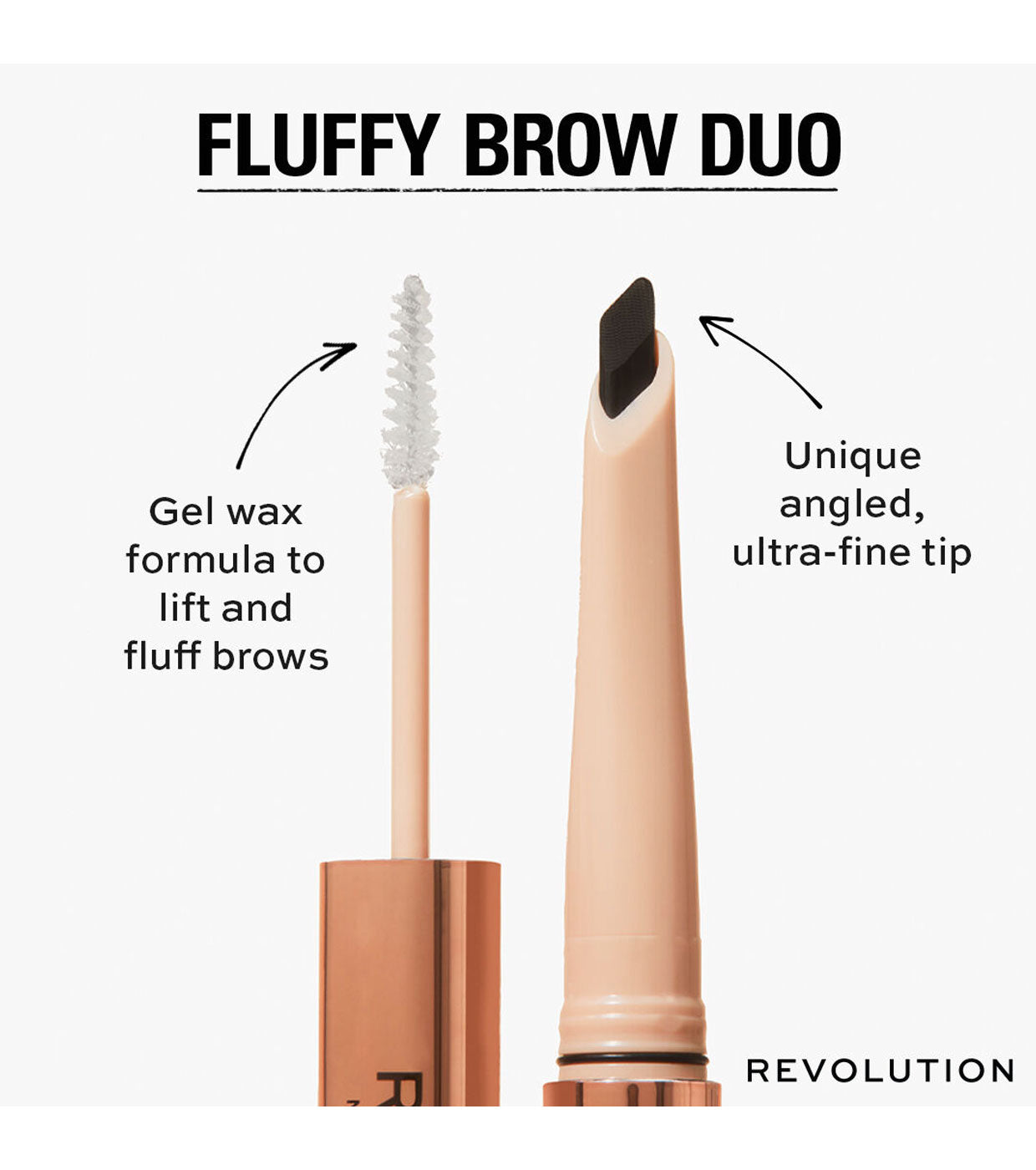 Revolution - Lápiz de cejas Fluffy Brow Filter Duo - Blonde