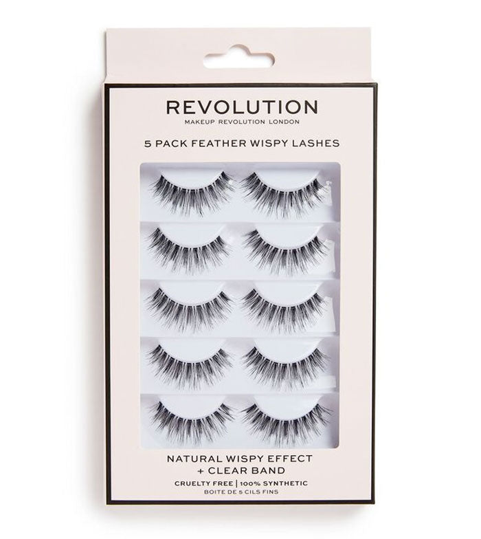 Revolution - Pack de 5 pestañas postizas Feather Wispy Lashes