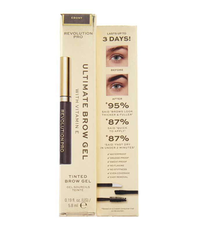Revolution Pro - Gel para cejas Ultimate Brow - Ebony