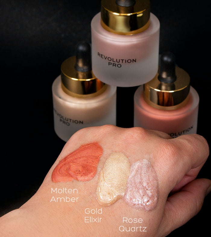 Revolution Pro - Iluminador líquido Highlighting Potion - Gold Elixir