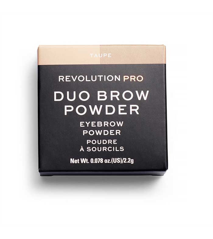 Revolution Pro - Sombra para cejas en polvo Duo Brow - Taupe