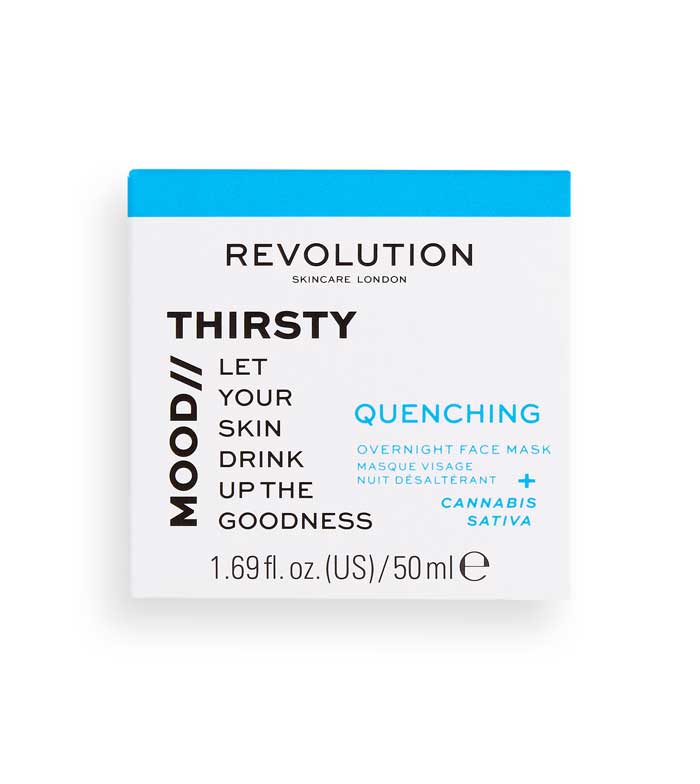 Revolution Skincare - Mascarilla facial de noche hidratante Thirsty Mood Quenching