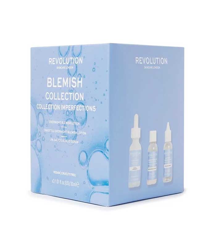 Revolution Skincare - Set de Loción para imperfecciones + Sérum + Loción secante Blemish Collection
