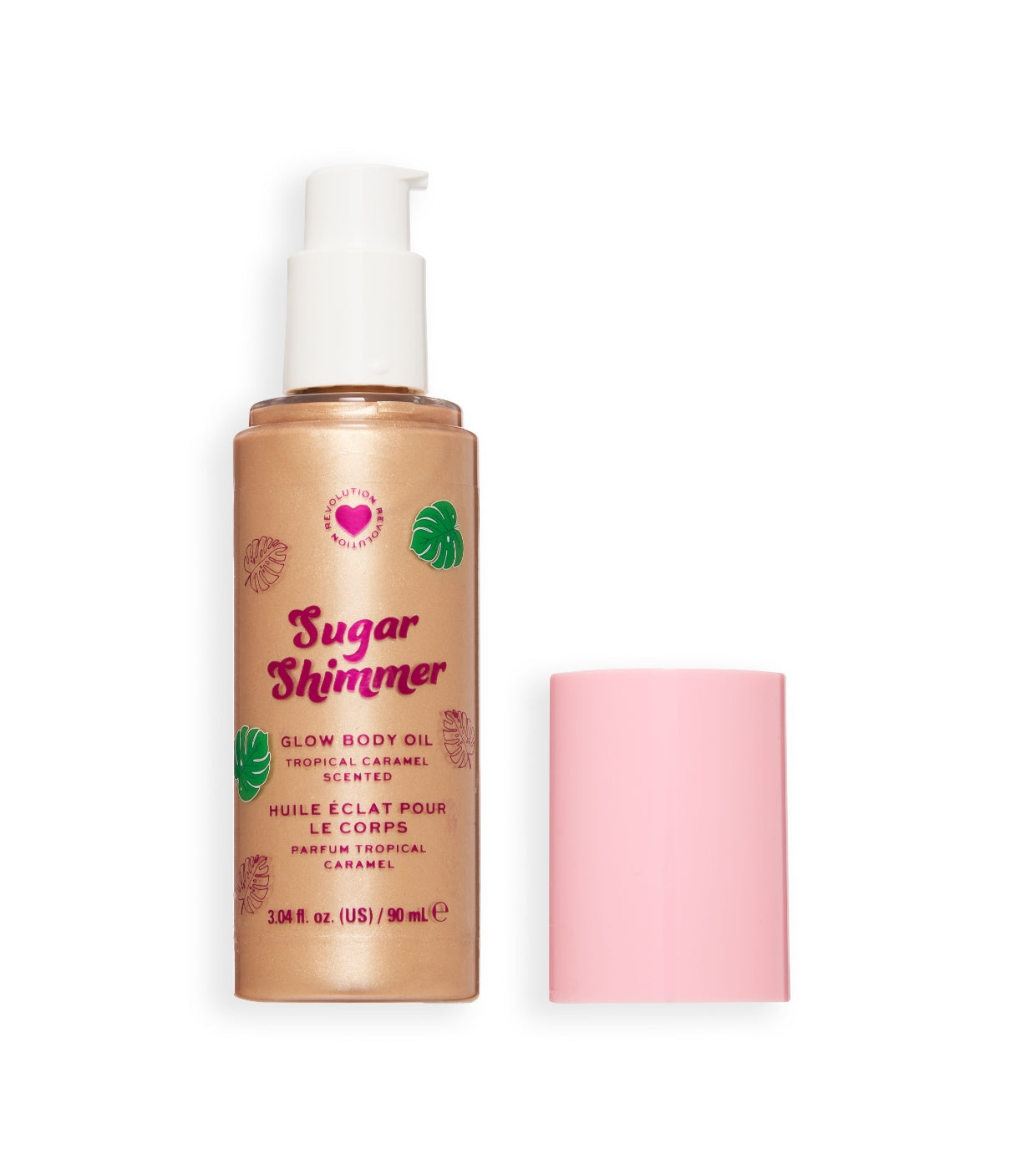 I Heart Revolution - Aceite corporal Tropical Caramel Glow - Sugar Shimmer Gold