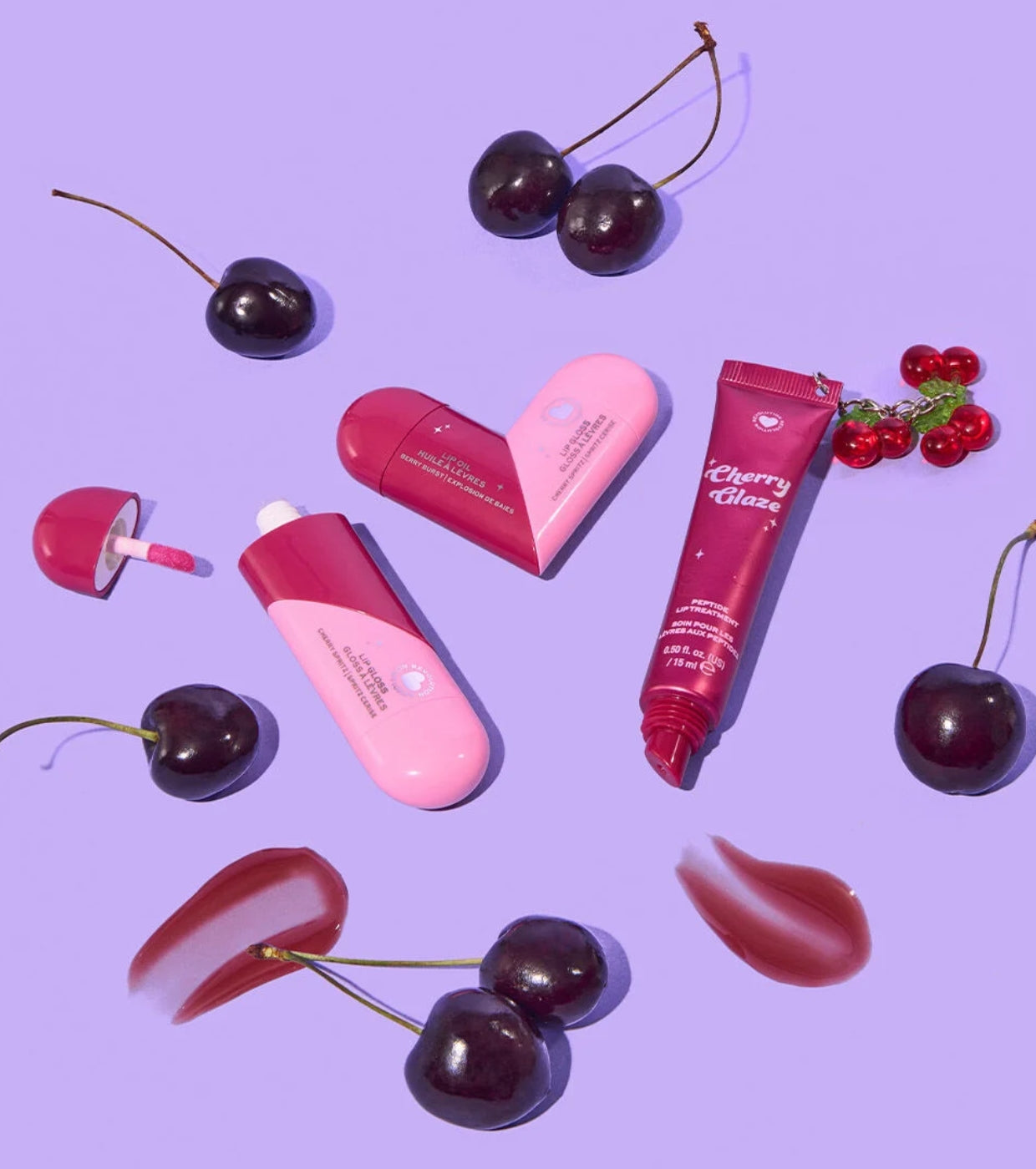 I Heart Revolution - *Midnight Cherry* - Dúo de aceite y brillo de labios Twist Duo