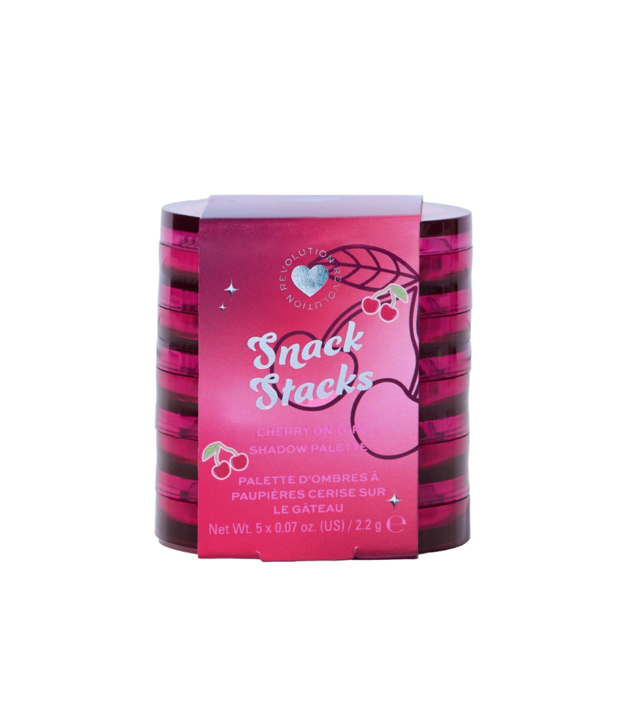 I Heart Revolution - *Midnight Cherry* - Paleta de sombras de ojos Snack Stacks - Cherry On Top