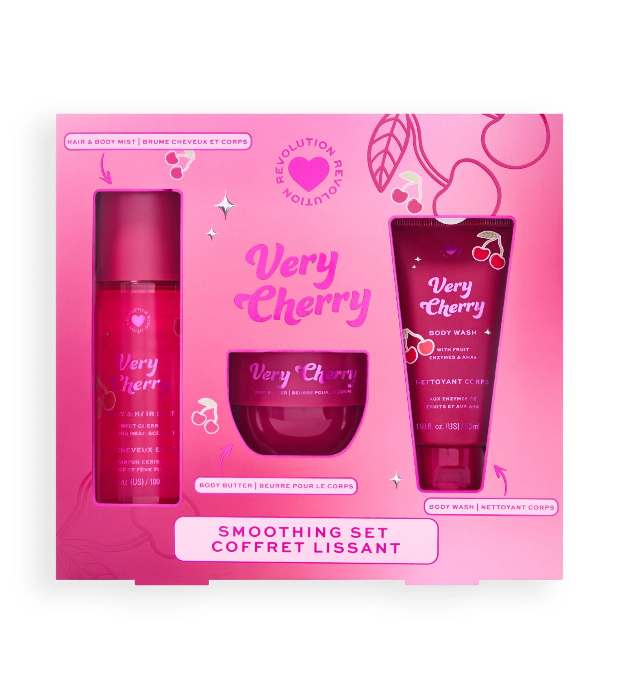 I Heart Revolution - *Midnight Cherry* - Set de cuidado corporal Very Cherry