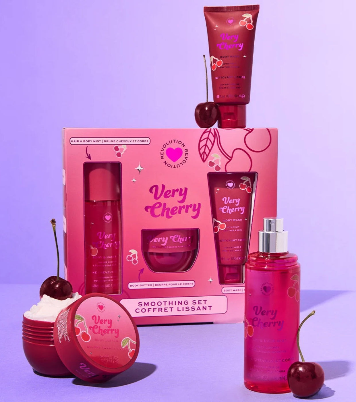 I Heart Revolution - *Midnight Cherry* - Set de cuidado corporal Very Cherry