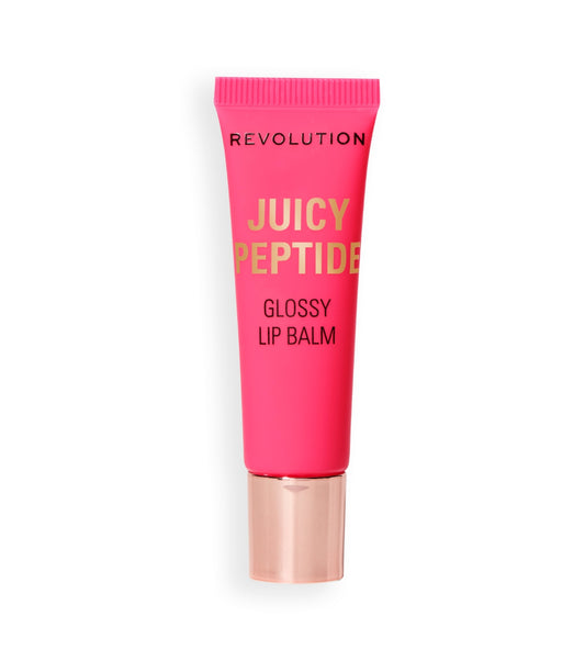Makeup Revolution - Bálsamo labial con brillo Juicy Peptide - Guava Rum Punch Coral