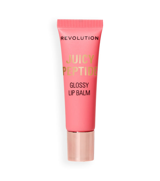 Makeup Revolution - Bálsamo labial con brillo Juicy Peptide - Shimmer Mai Tai Pink