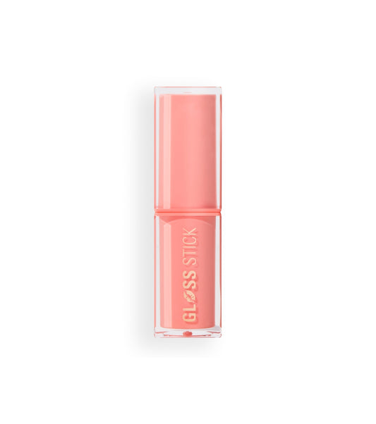 Makeup Revolution - Barra de labios Pout Lip Gloss Stick - Shimmer Peach Sorbet Nude