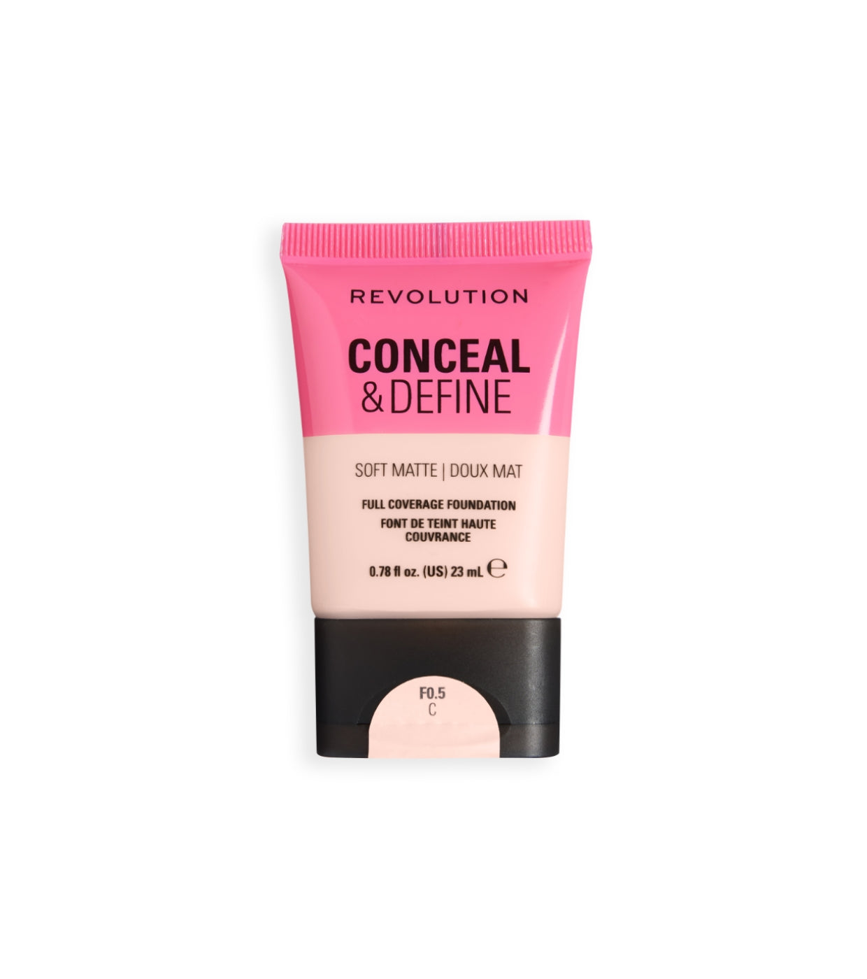 Makeup Revolution - Base de maquillaje Conceal & Define Soft Matte - F0.5C