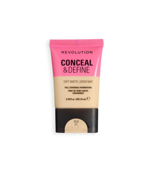 Makeup Revolution - Base de Maquilhagem Conceal & Define Soft Matte - F2.5NC