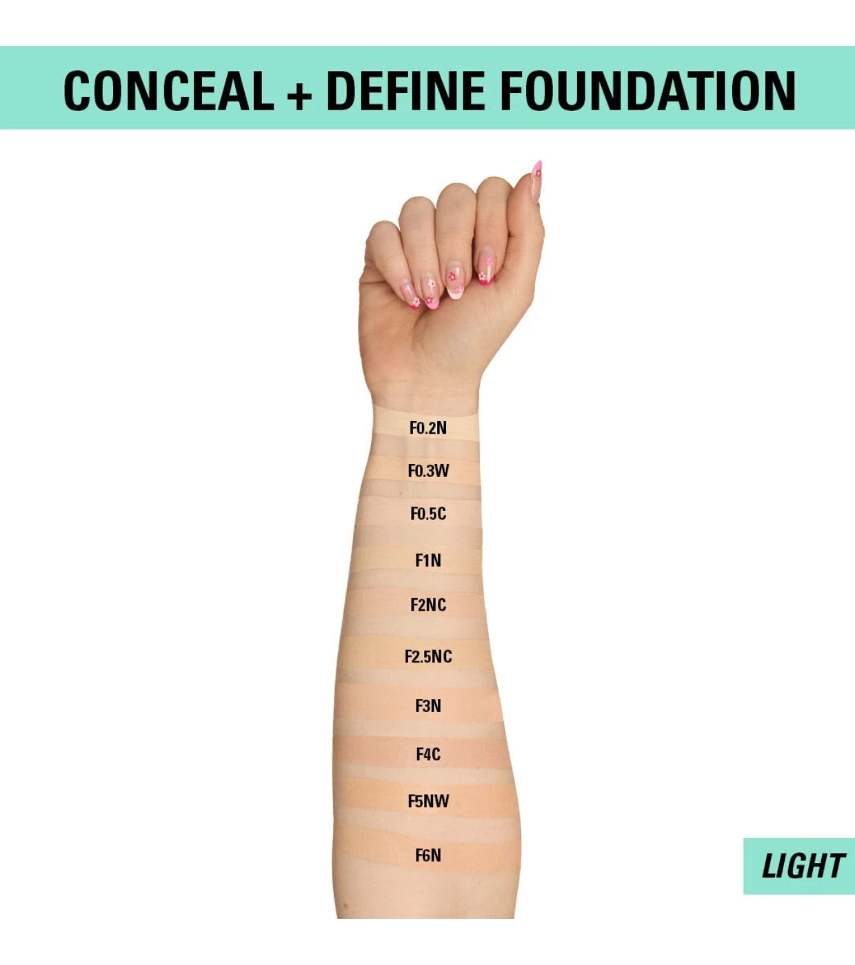 Makeup Revolution - Base de maquillaje Conceal & Define Soft Matte - F2.5NC