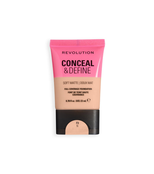 Makeup Revolution - Base de Maquilhagem Conceal & Define Soft Matte - F3N