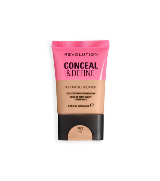 Makeup Revolution - Base de Maquilhagem Conceal & Define Soft Matte - F6.2NC