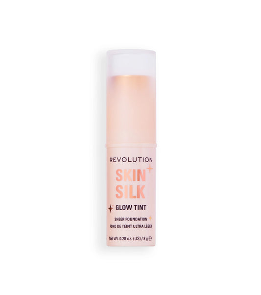 Makeup Revolution - Base de maquillaje en stick Skin Silk Glow Tint Sheer Foundation - Fair