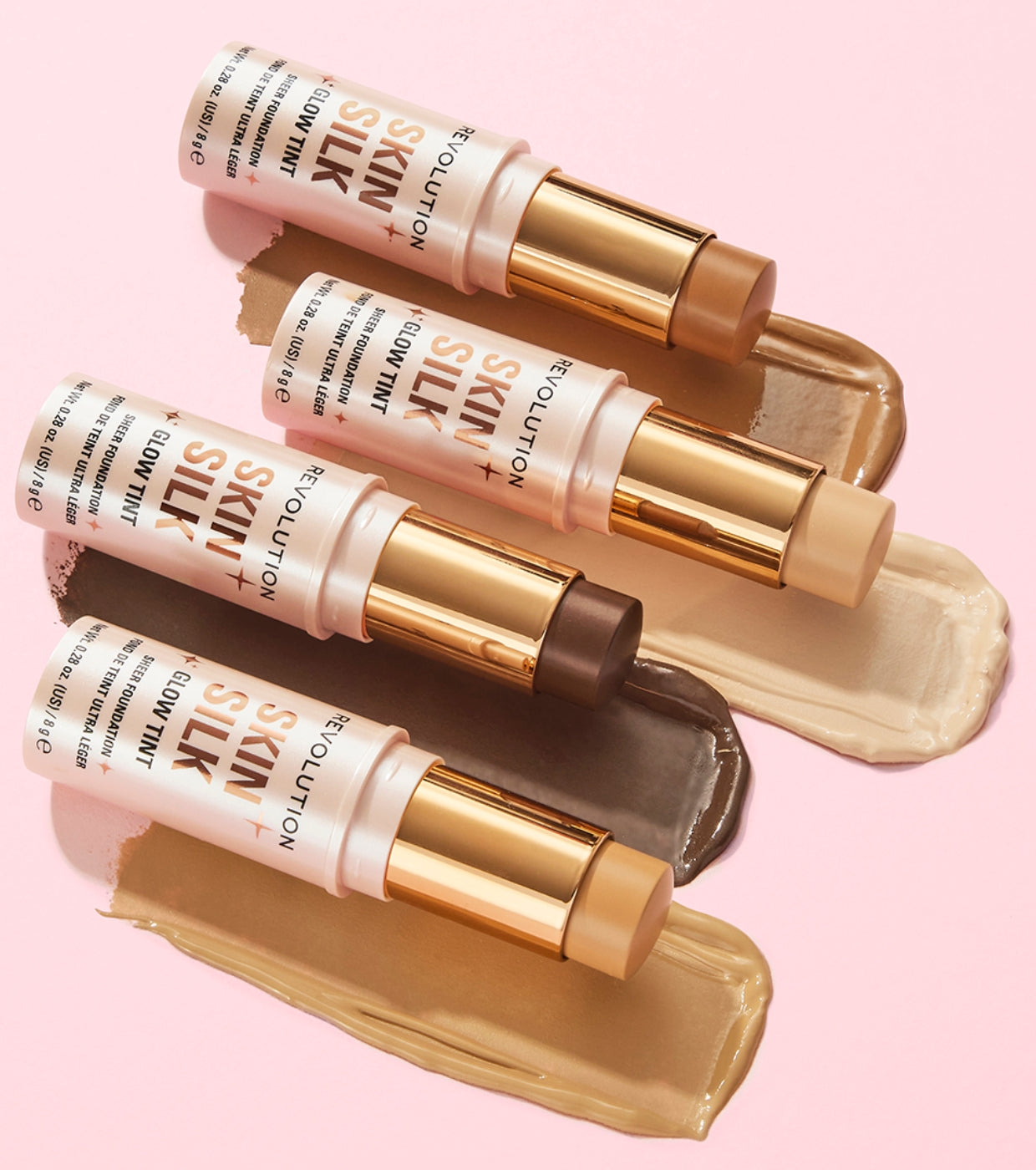 Makeup Revolution - Base de maquillaje en stick Skin Silk Glow Tint Sheer Foundation - Fair Neutral Cool