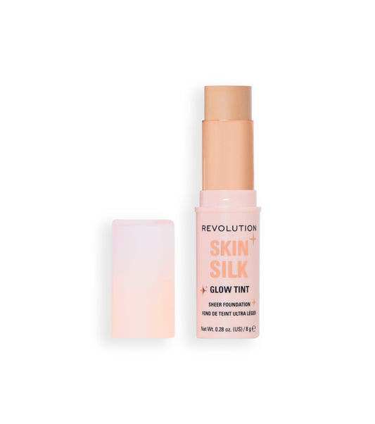 Makeup Revolution - Base de maquillaje en stick Skin Silk Glow Tint Sheer Foundation - Light Neutral