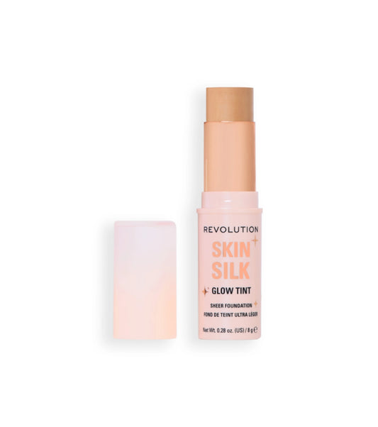 Makeup Revolution - Base de maquillaje en stick Skin Silk Glow Tint Sheer Foundation - Medium Neutral