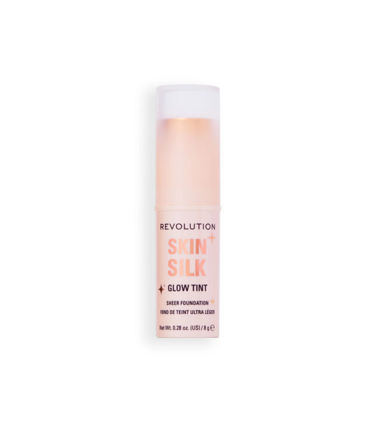 Makeup Revolution - Base de maquillaje en stick Skin Silk Glow Tint Sheer Foundation - Medium Neutral